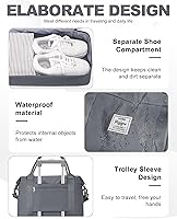 Vista 47 de Bolsa de viaje para mujer, bolsa deportiva para gimnasio, H-Negro