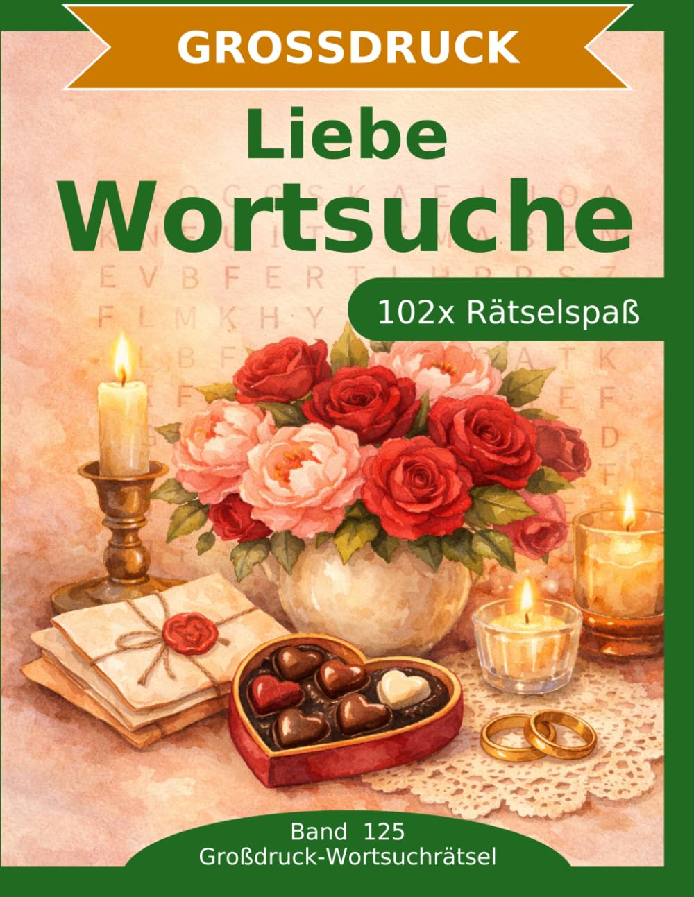 Liebe — Wortsuche in Großdruck: 102 Wortsuchrätsel mit extra großer Schrift | Geschenkidee für Oma & Opa