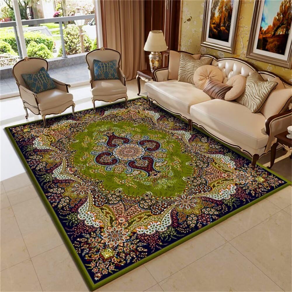 Chambre ado fille tapis chien XXL vert rectangulaire pour salon et enfant