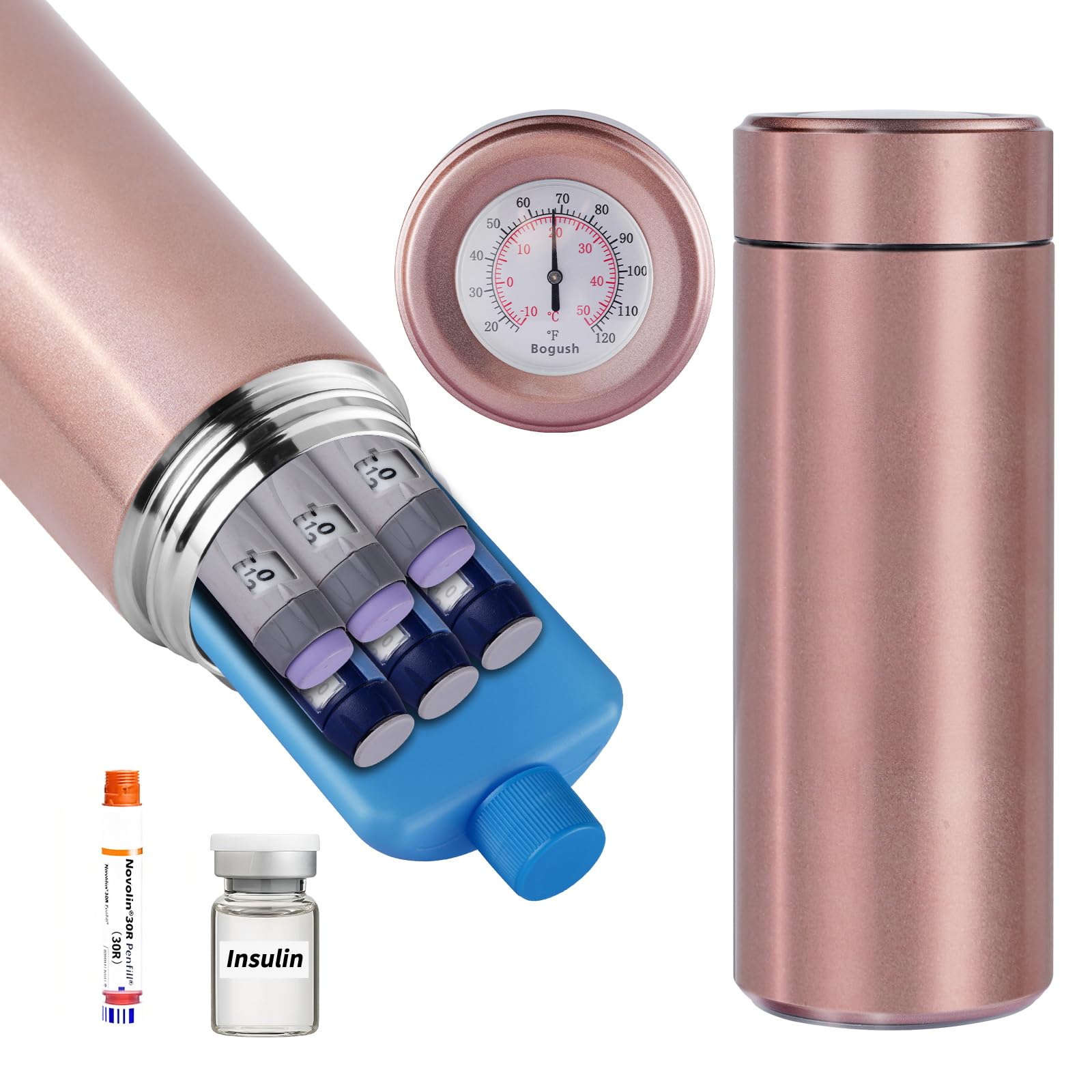60H Medical Cooler Insulin Cooler for Travel Hold 2-8 Pens TSA Approved