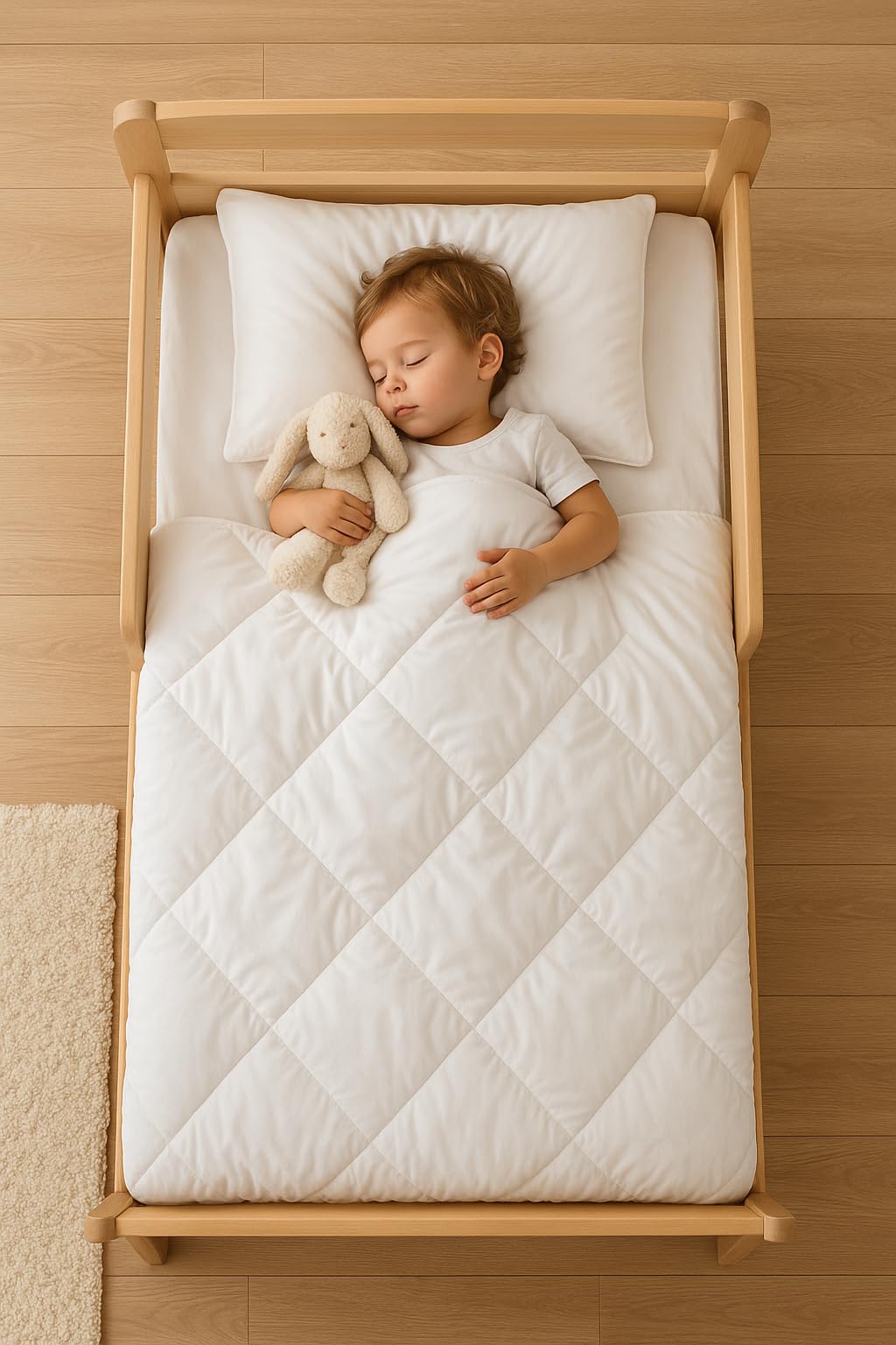 SOHYGGE Set Piumone e Trapunta Prima Infanzia 100x135 + Cuscino 35x55 cm – Per Letto 70x140 – Morbido e Traspirante – 4 Stagioni – Lavabile 60 °C – OEKO-TEX – Biancheria da Letto per Neonato e Bambino