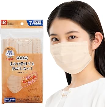 Amazon.co.jp: レック 極細耳ひも マスク ふわるん (ふつうサイズ 7枚