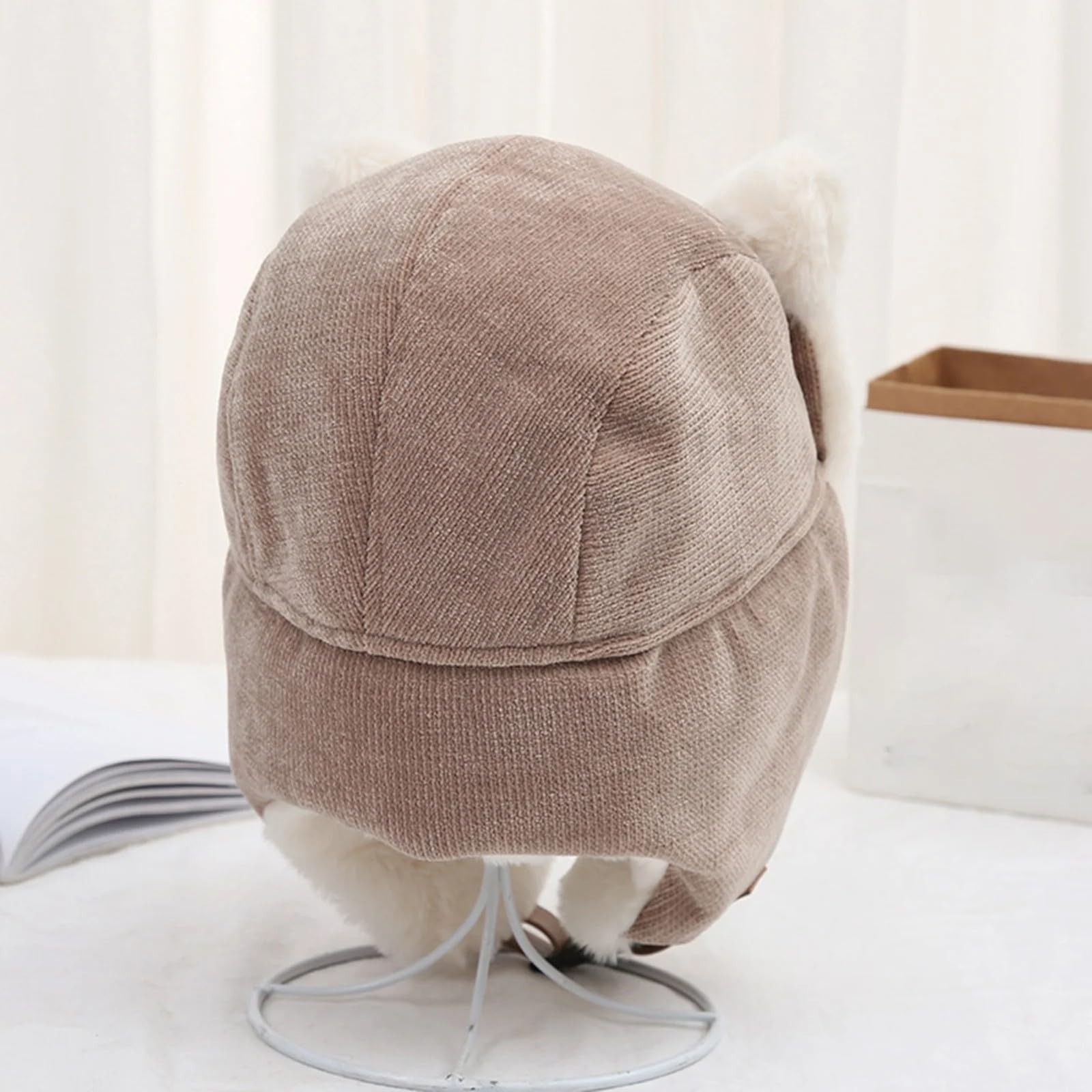 Sombrero de invierno para niños, sombrero de bombardero térmico con orejeras para niños pequeños, resistente al viento, sombreros de esquí cálidos para niños, gorra de aviador de piel sintética para
