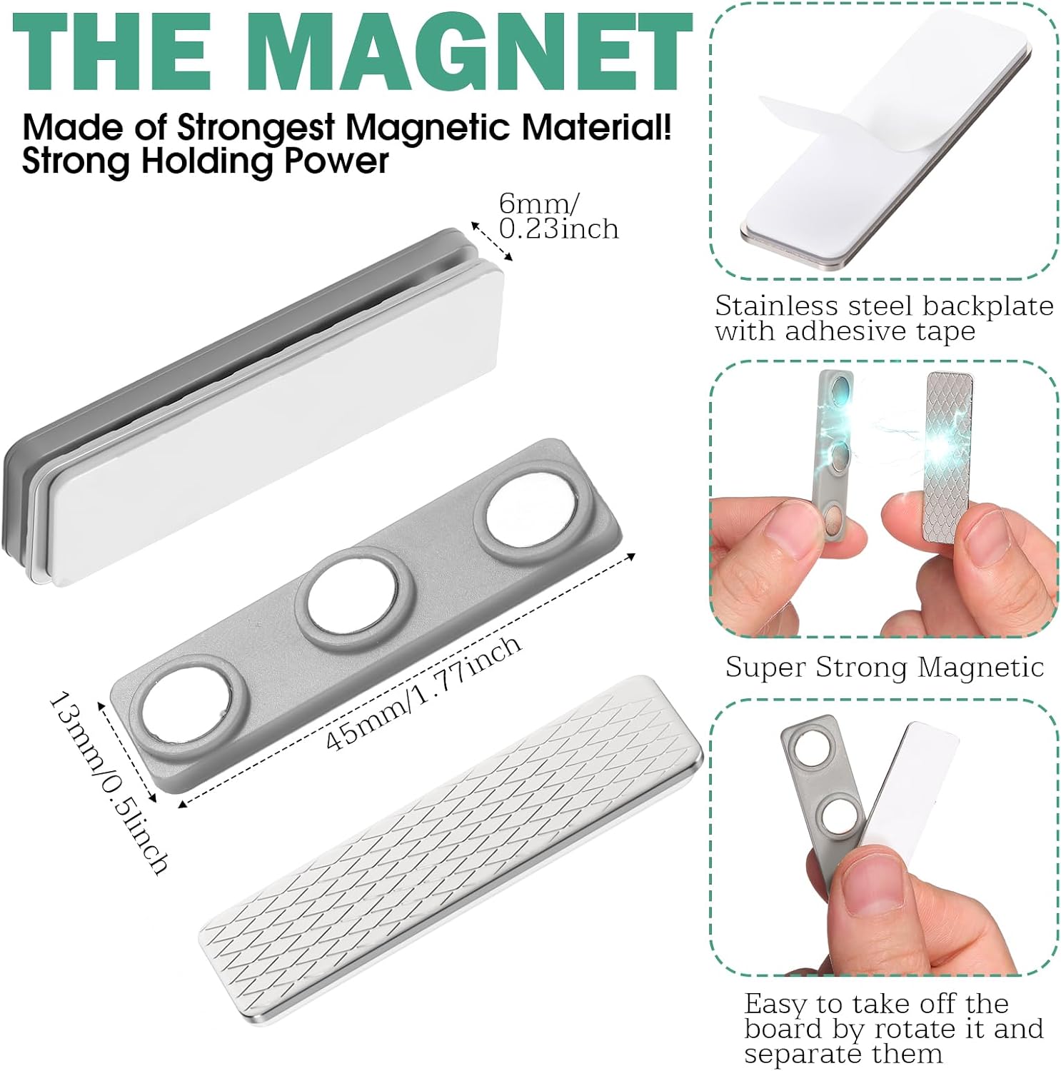 Relaxweex 24 Pairs Outdoor Curtain Magnets Closure with Strongest Magnets, Waterproof Curtain Clips for Heavy Wind, Patio, Gazebo, Mosquito Netting, Flags, Indoor, Outdoor Use(Grey)