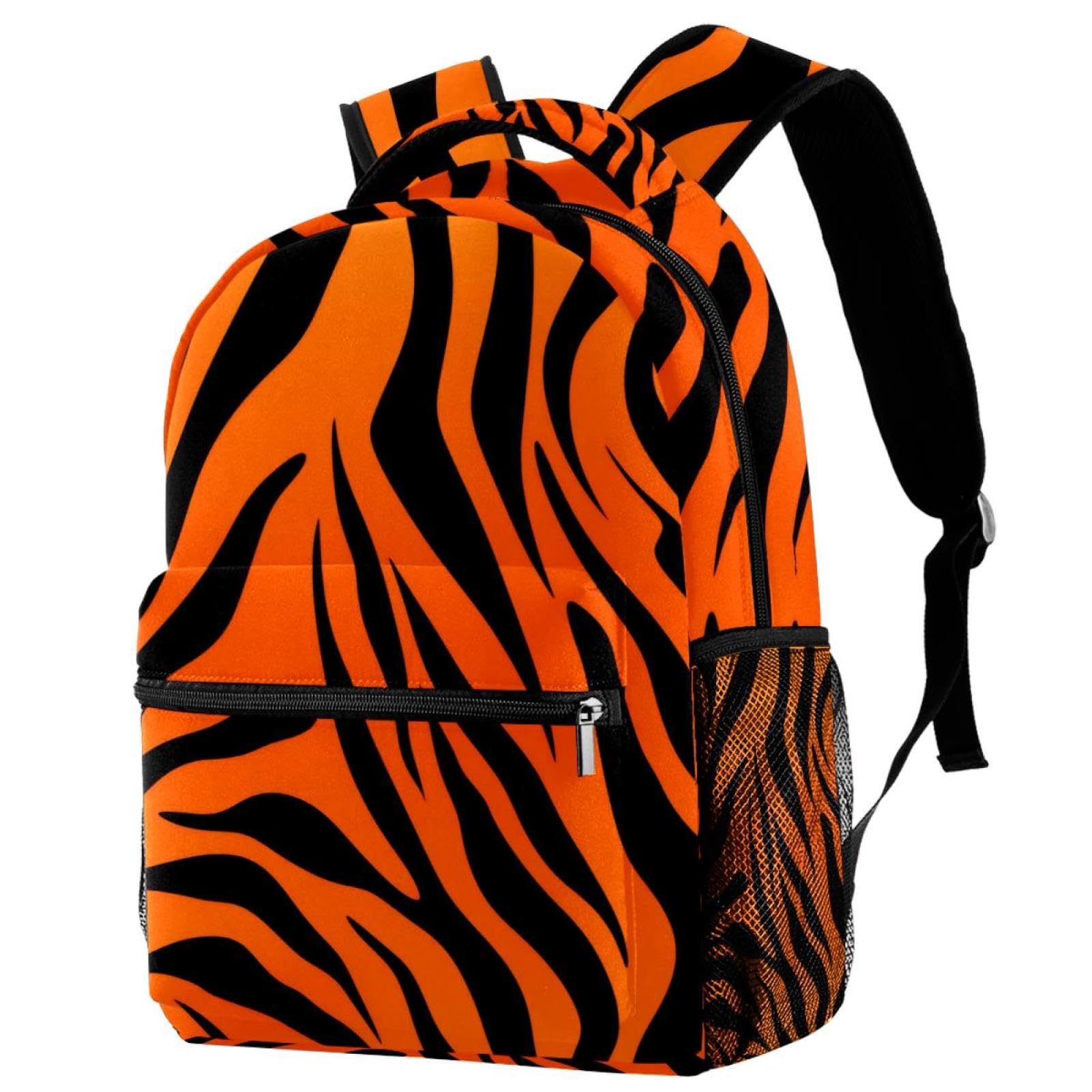 FVQL Abstract Animal Tiger Print Backpack Purse for Women Laptop Travel Bag with Multiple Pockets for Men Women Backpack