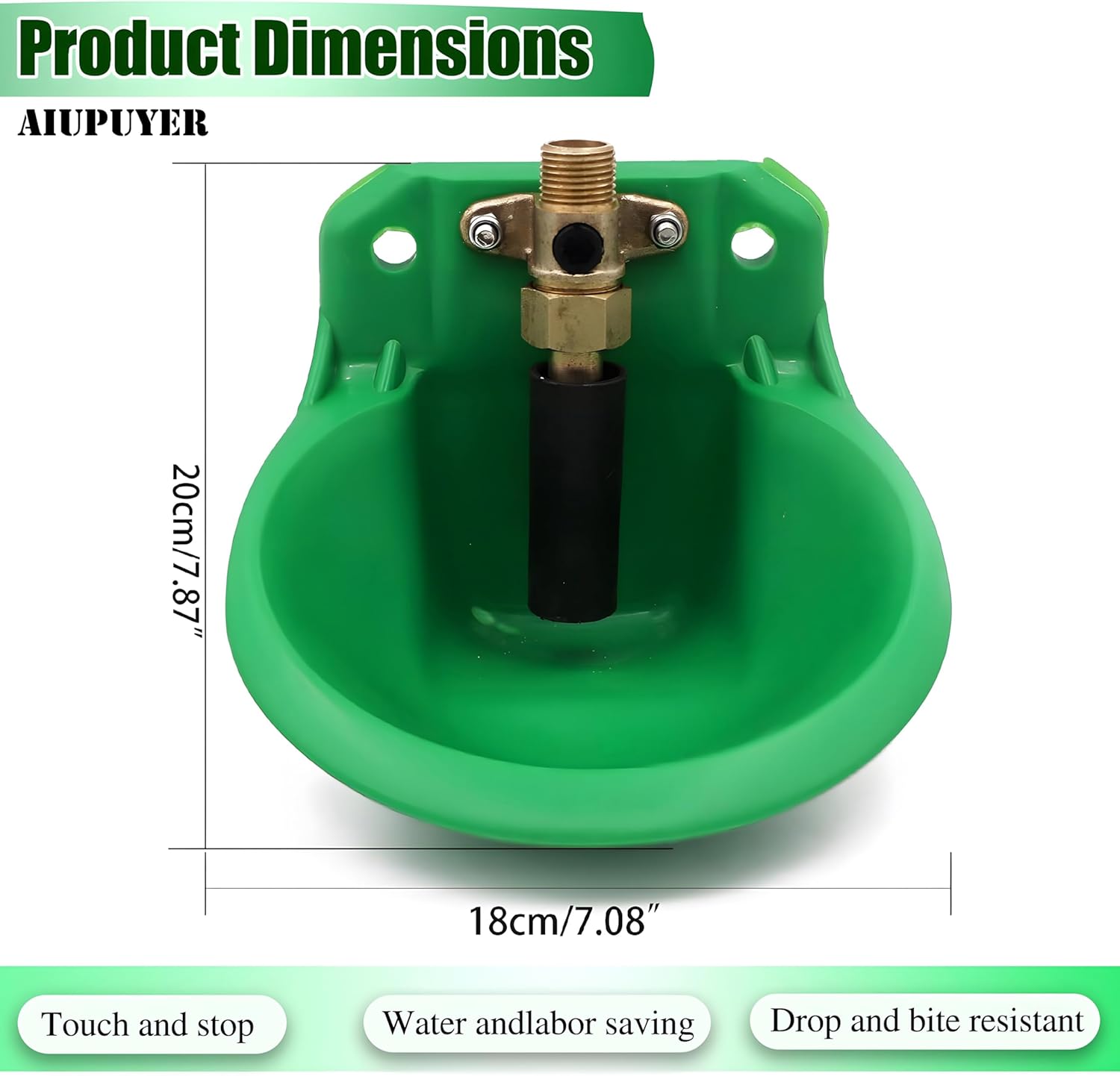 2PCS Automatic Sheep Waterer Bowl, Goat Waterer, Low Maintenance Livestock Watering Trough for Pasture and Barn with Brass Valve Plastic Water Trough Livestock Sink Cup Suitable