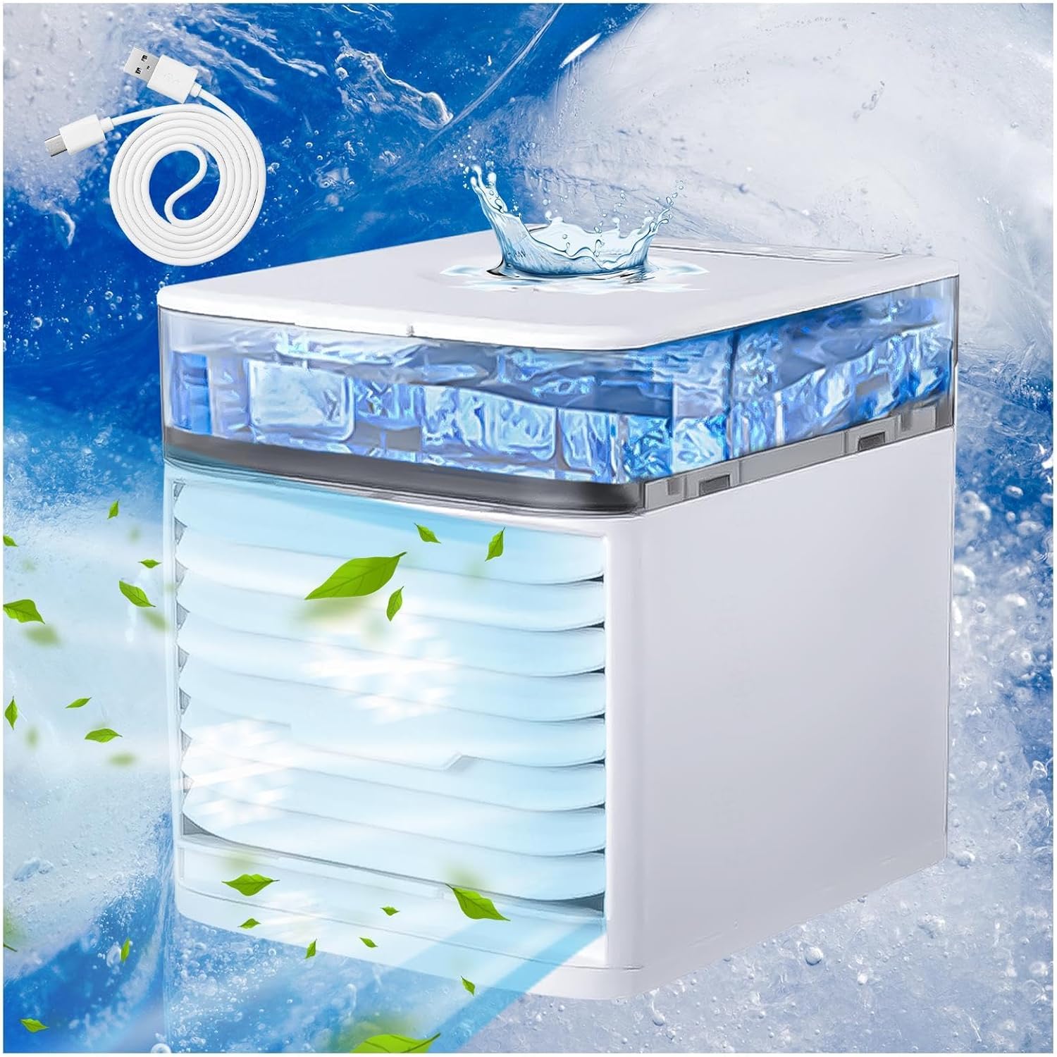 Air Cooler Portable Air Conditioner Rechargeable - Energy Saving Air ...
