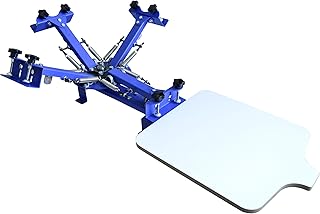 4 Color 1 Station Silk Screen Printing Press Adjustable 360 Degree Rotary DIY Shirt Equipment Screen Printing Machine for T-Shirt Printing