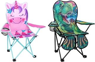 KABOER Kids Outdoor Folding Lawn and Camping Chair with Cup Holder and Carrying Bag, Children's Camping Chairs