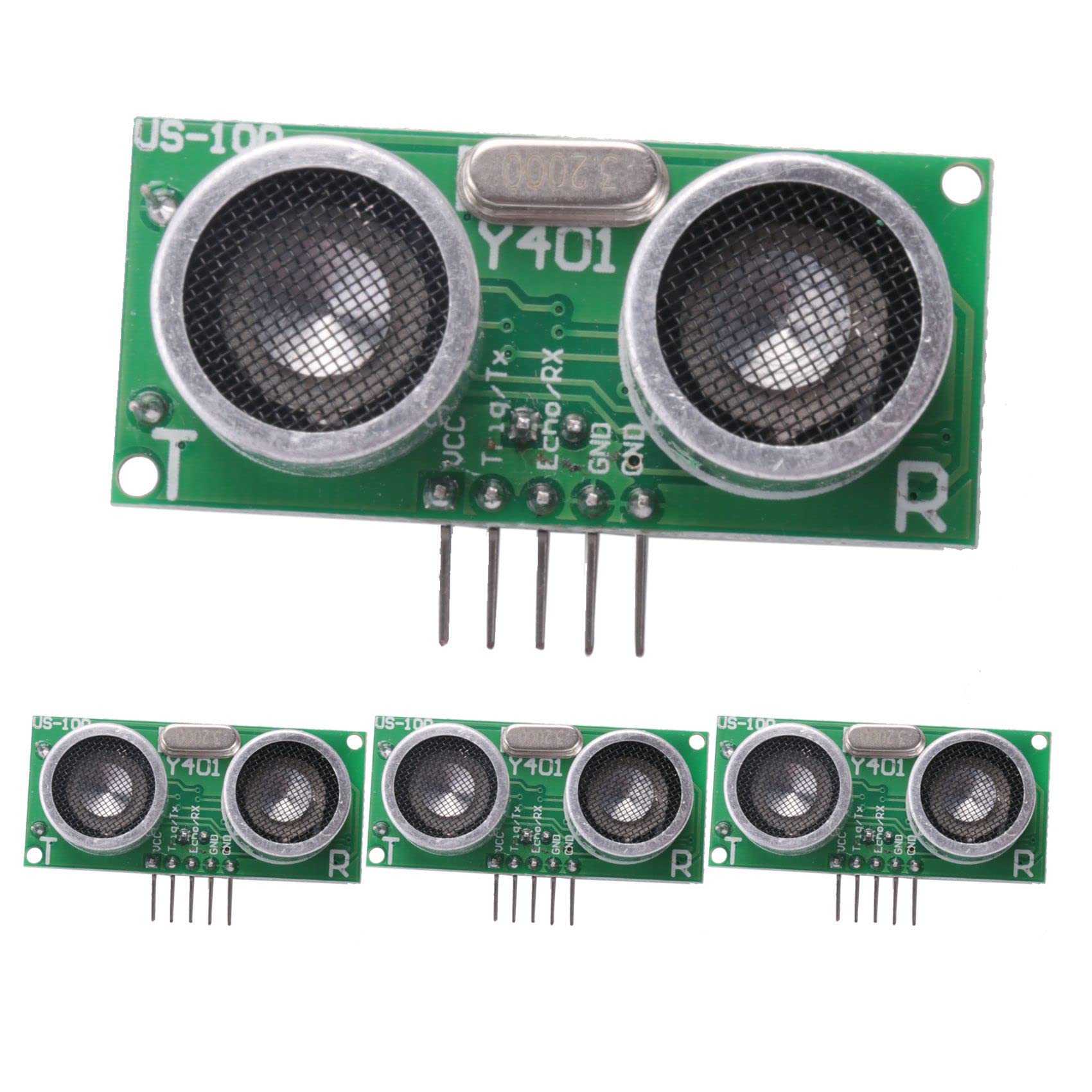 Plmvhpb 4Pcs Us-100 Ultrasonic Sensor Module Dc 2.4V - 5V With Temperature Compensation Range Distance