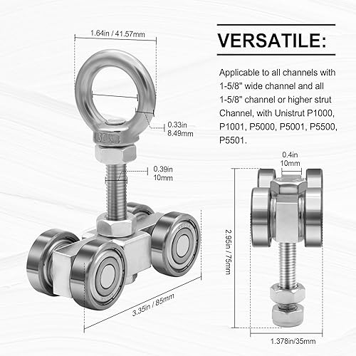 Miniatura 3 de Asamblea silenciosa de la carretilla de los rodillos de la asamblea de la carretilla de 4 ruedas cuatro (4)