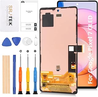 SRJTEK For Google Pixel 7 用 OLED 画面交換(オリジナルではない) ディスプレイスクリーン + フレーム 6.3インチ (指紋ケーブル転送が必要) 液晶スクリーン交換ディスプレイ タッチデジタイザアセンブリ