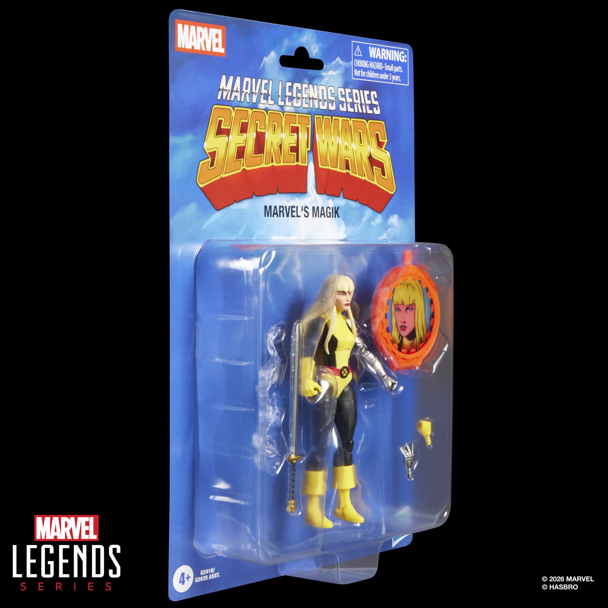 Marvel Legends Series, Figurine de Collection Secret Wars Magik de 15 cm avec Bouclier lenticulaire, inspirée des Bandes dessinées X-Men and New Mutants