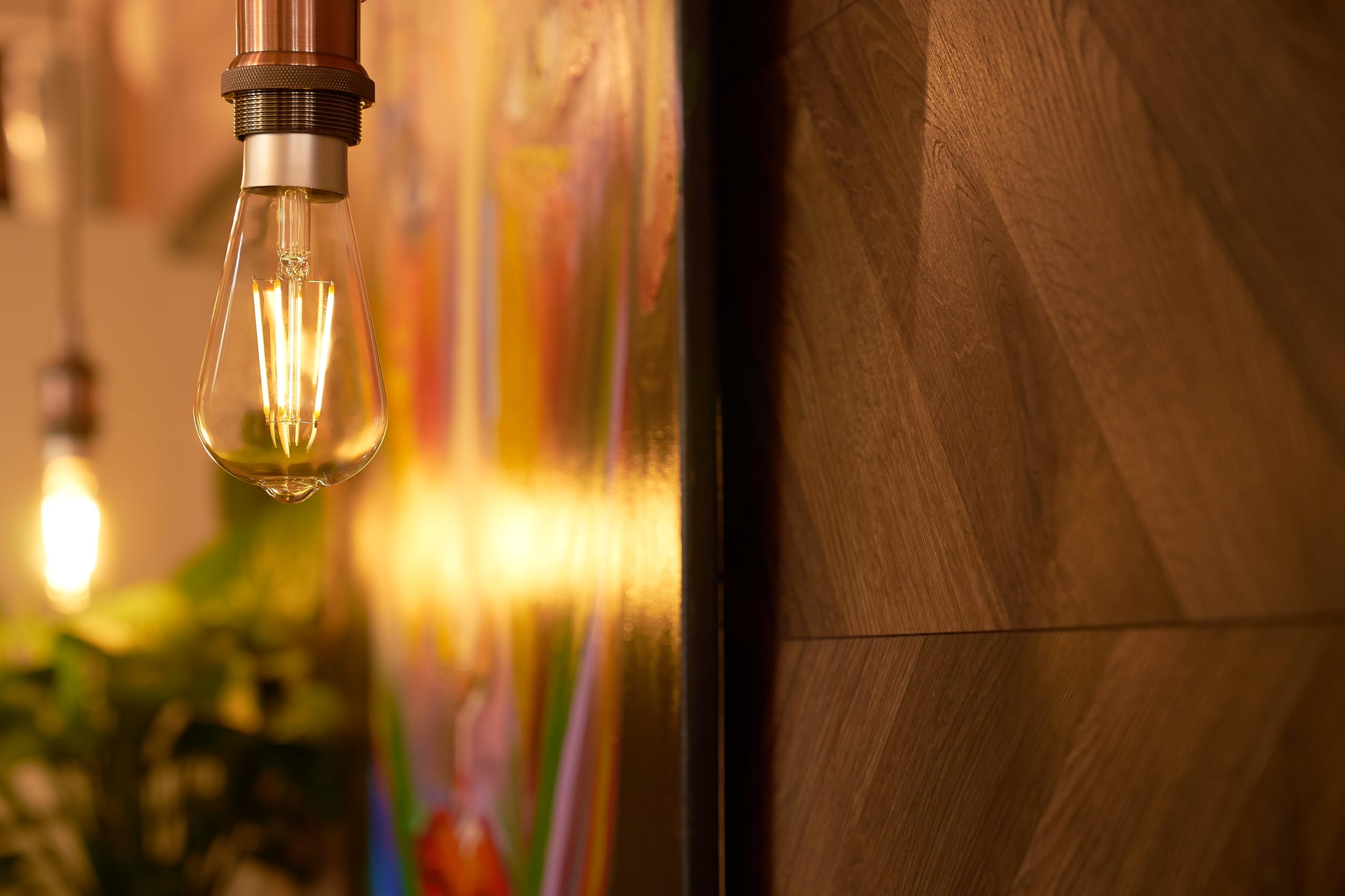 Shelly Vintage ST64 – Bombilla Inteligente Wi-Fi 7 W (230 V), Luz Incandescente Blanco Cálido 2700 K, E27, 750 lm, Clase de Eficiencia F, Control inalámbrico App (Paquete de 2)