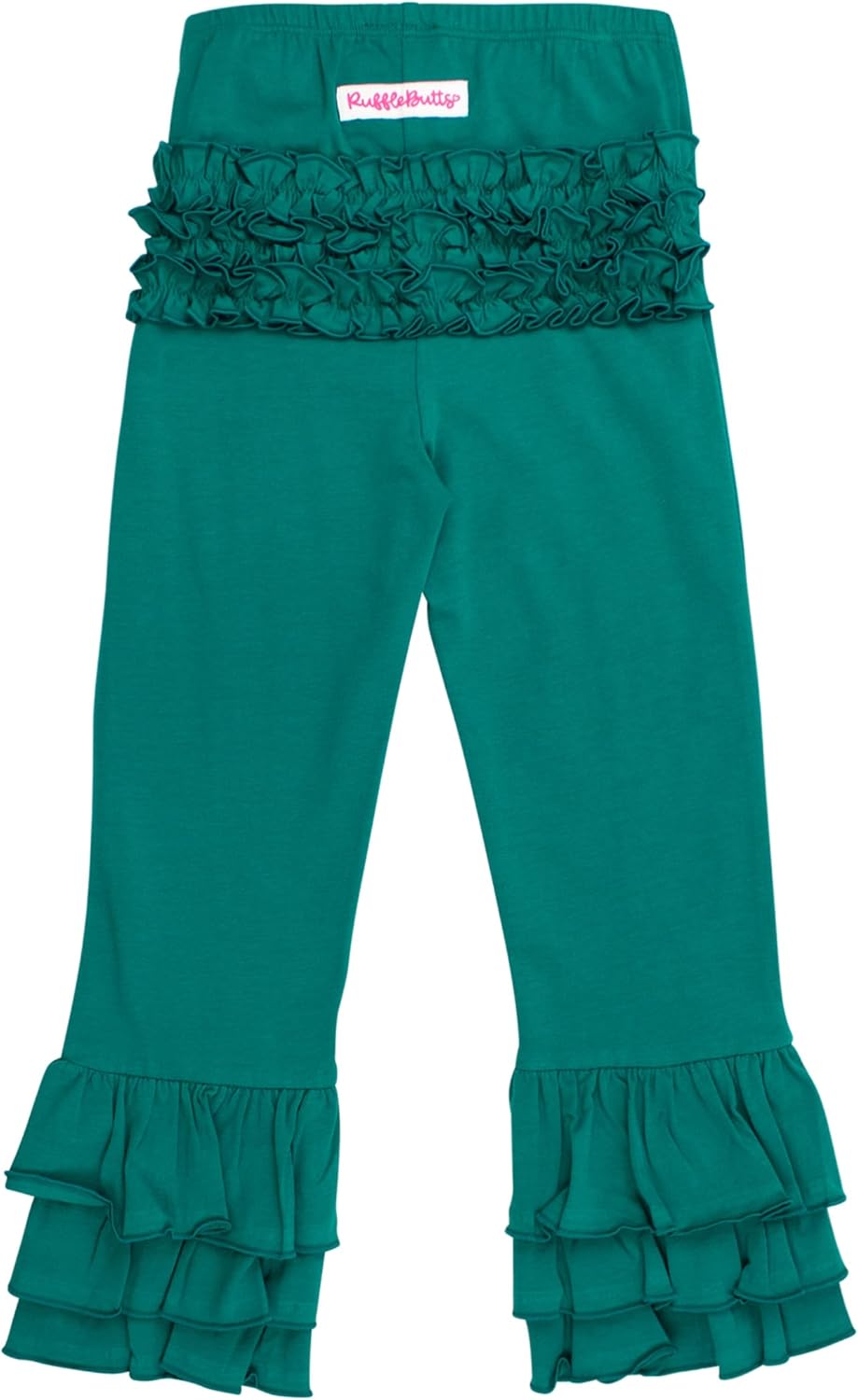 RuffleButts® Baby/Toddler Girls Stretchy Flare Pants w/Ruffles