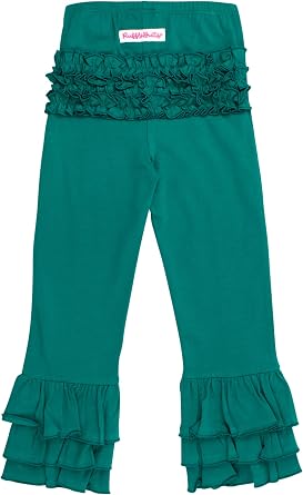 RuffleButts Baby Girls Stretchy Flare - Ruffle Pants