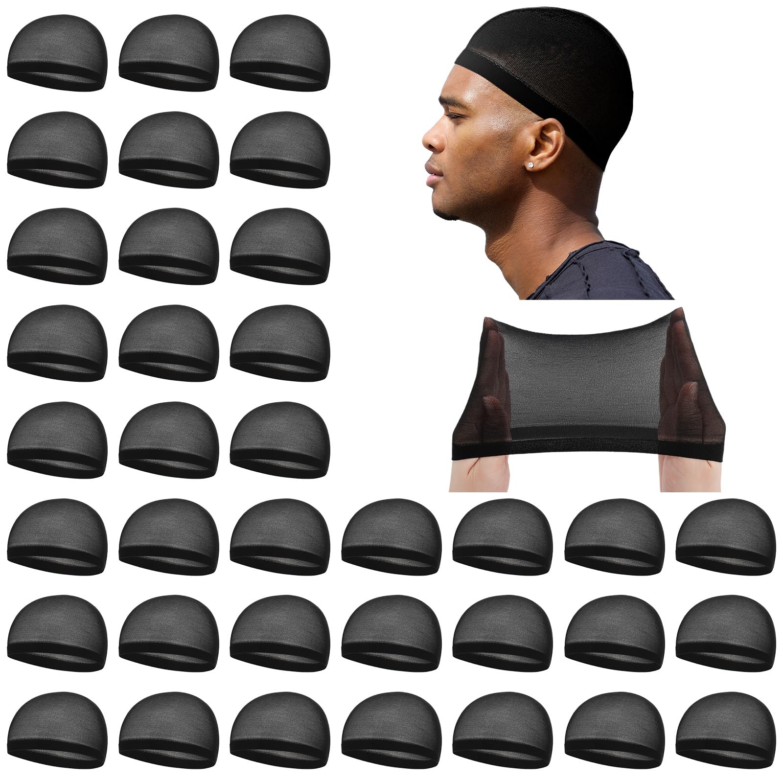 Ramede Stocking Wave Cap for Men Women Wig Caps