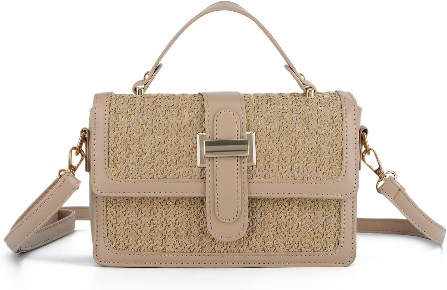 Oweisong Summer Purse for Women 2026 Woven Vacation Beach Handbags Straw Crossbody Bag for Spring