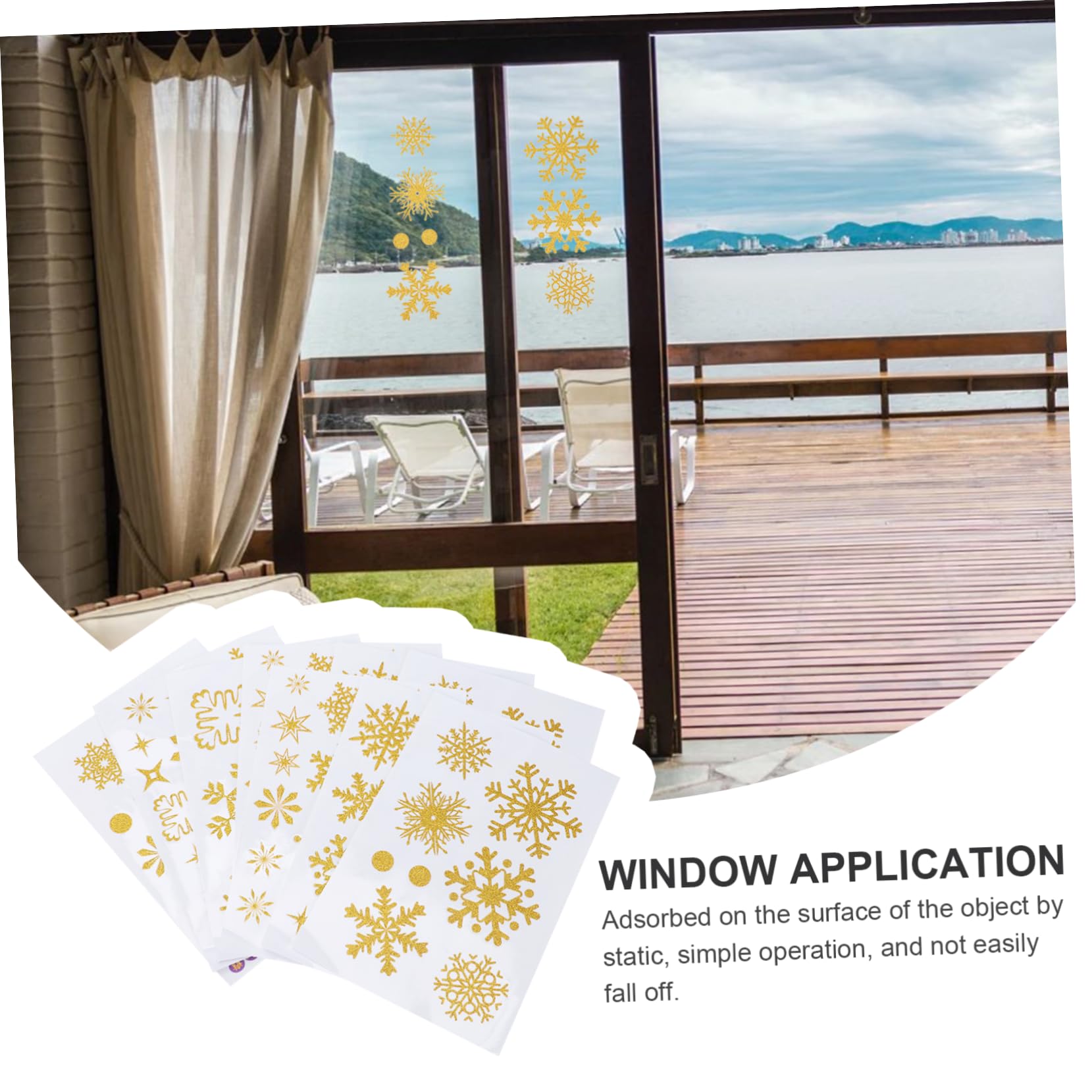 MAGICLULU 27stücke Schneeflocken Sticker Selbstklebend für Fenster und Türen Dekorativer Fensteraufkleber aus Hochwertigem für Weihnachtsdeko und Festdekoration