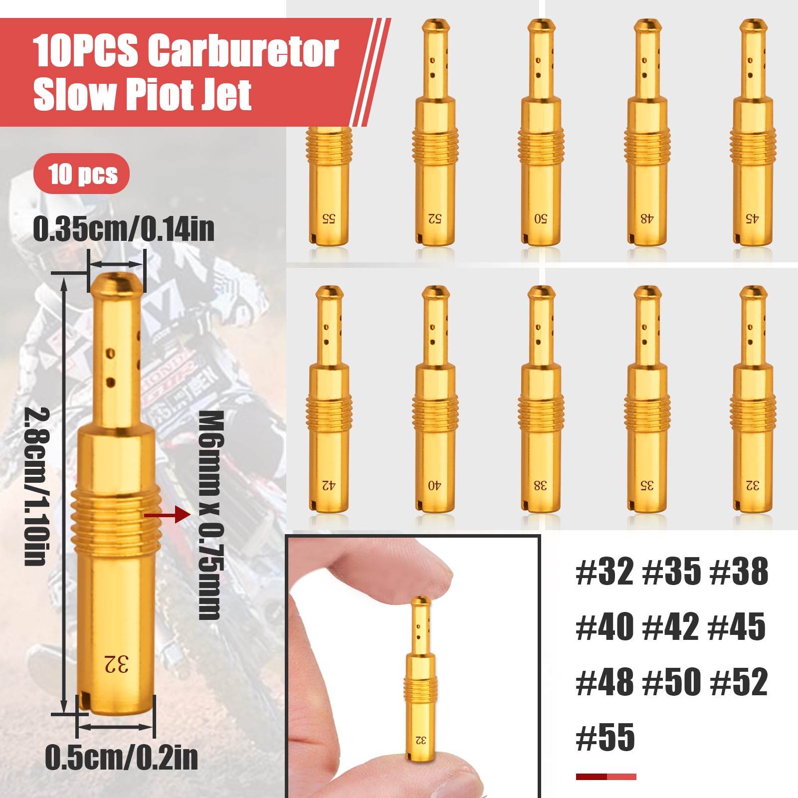 Amazon.com: 40 Pcs Carburetor Main Jet Slow Pilot Jet Kit