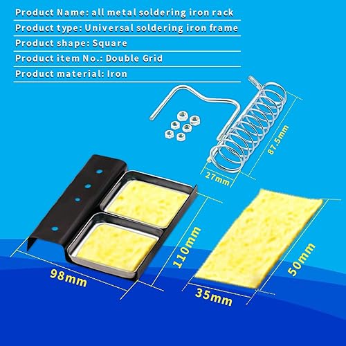 Miniatura 10 de Kit limpiador de puntas de soldador, alambre de soldadura con núcleo de colofonia de 0.031 in (3.5 oz100 g) con limpiador de puntas de soldador + 2