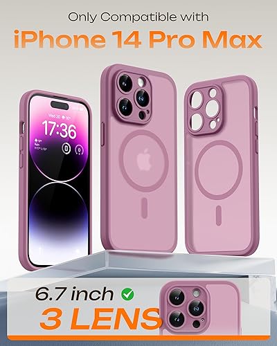 Miniatura 239 de TOCOL Funda magnética 3 en 1 para iPhone 15 Pro, mejorada [protección completa de cámara] con 2 protectores de pantalla, compatible con MagSafe, Gris