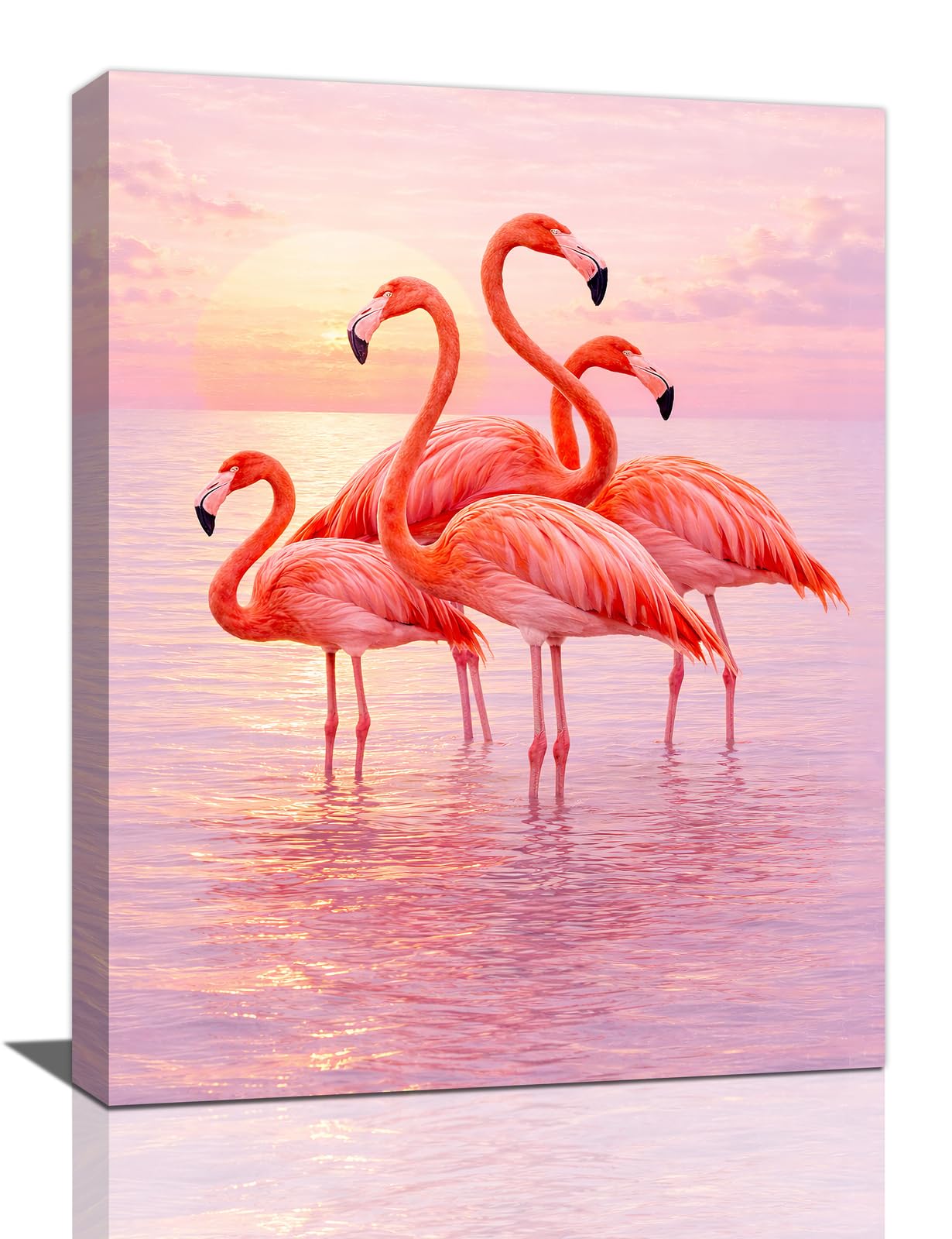 Taimeng Pink Flamingo Wall Art Canvas