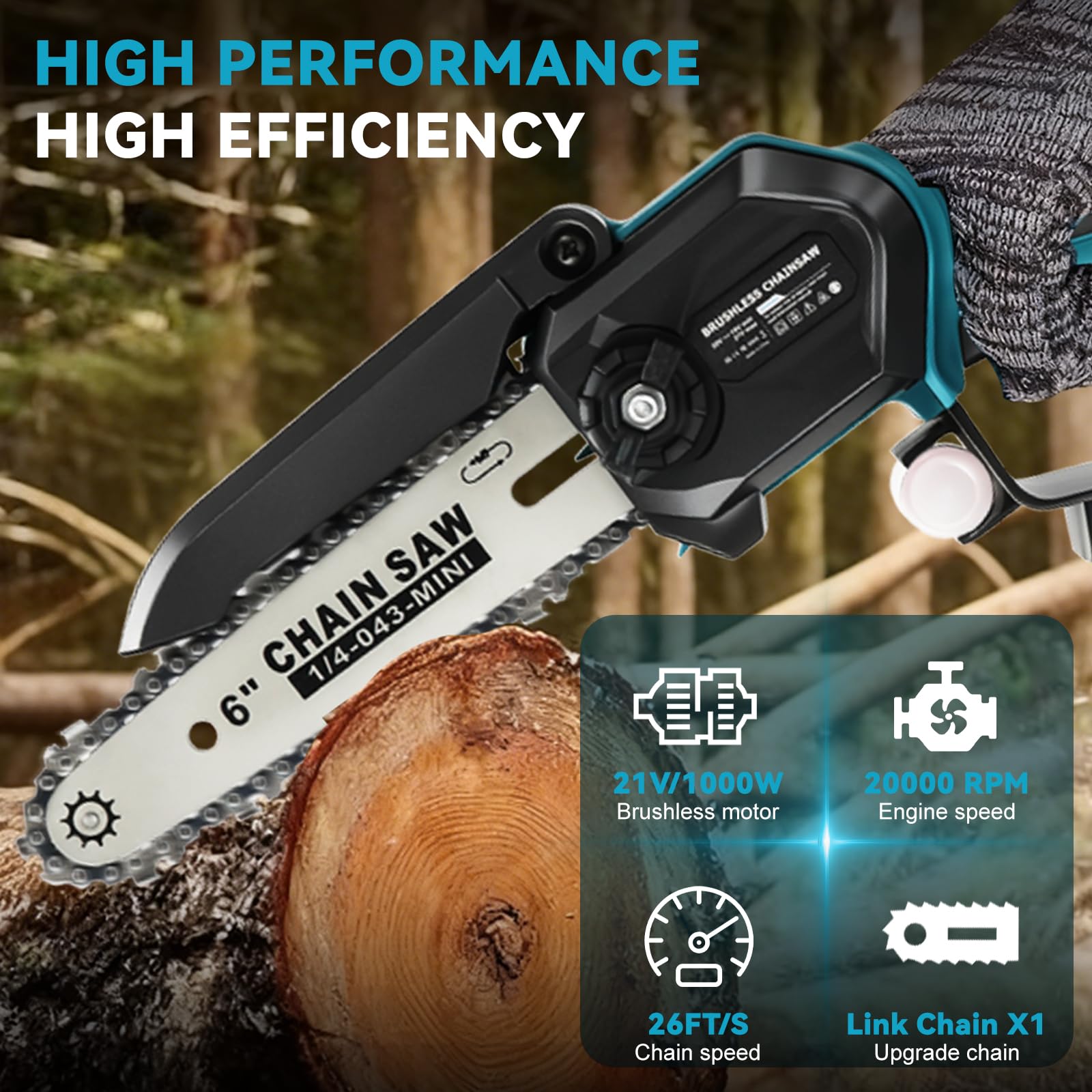 Akku Hochentaster für Makita 18V Batterie (Ohne Akku), 6 Zoll Profi-Astsäge Ast Kettensäge mit Verlängerungsstange, Arbeitshöhe bis 4,5m(Stangenlänge 2,5m), Ideal für Garten und Astschnitt