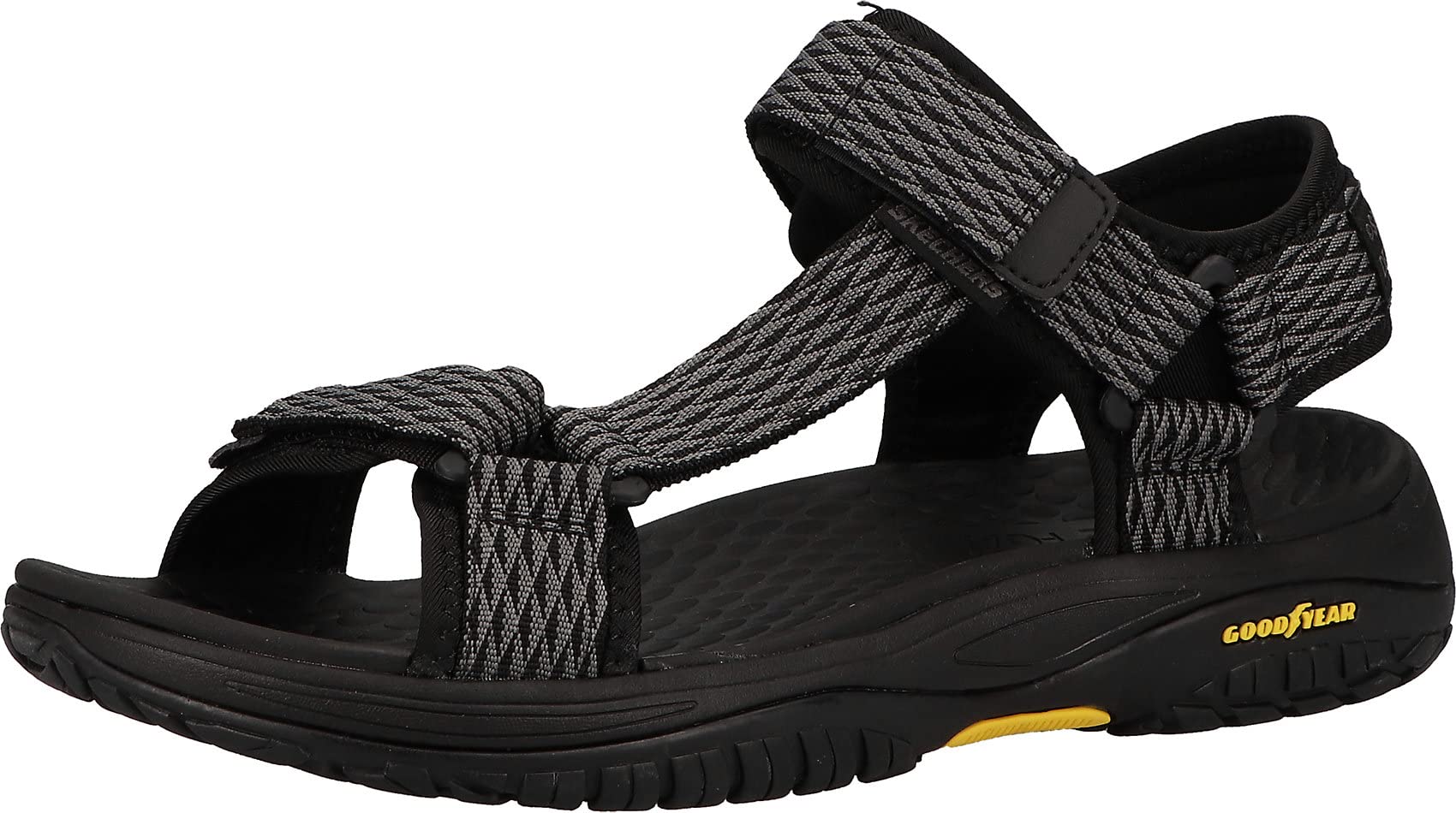 Skechers Sandals Lomell Rip Tide Mens 11 Black Adjustable Casual Beach Comfort Skechers Lomell - Rip Tide Erkek Siyah Sandalet 204351 BKGY main image 3