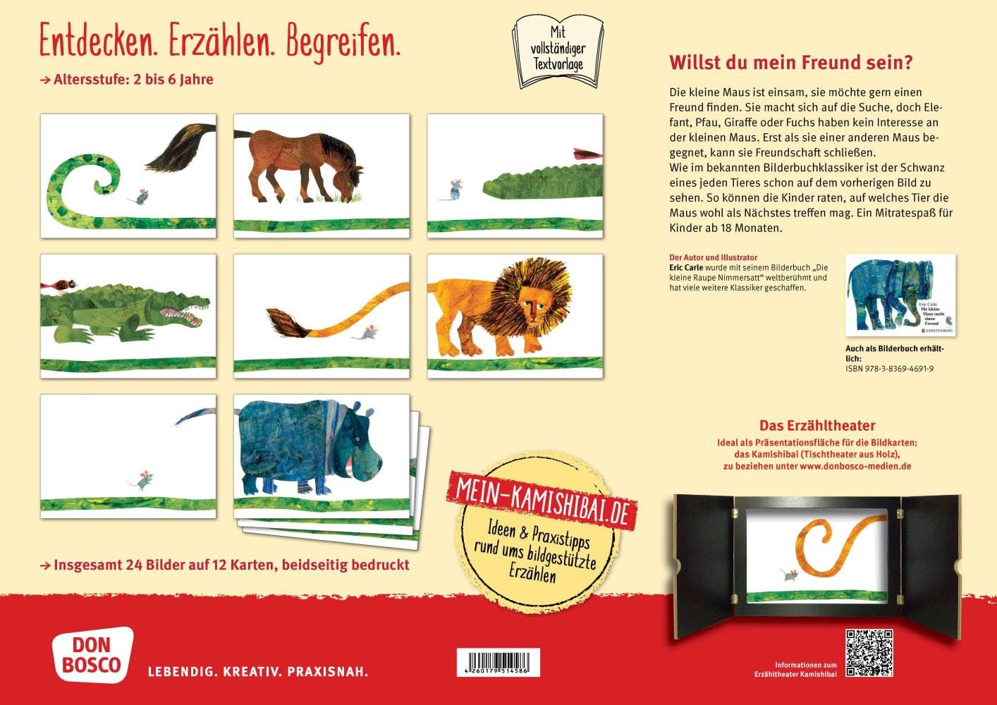Die kleine Maus sucht einen Freund. Kamishibai Bildkartenset.: Entdecken - Erzählen - Begreifen: Bilderbuchgeschichten.