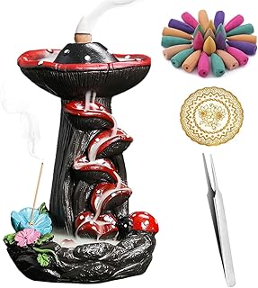 Scented Candlestick Mushroom Shape Relaxation Better Sleep, Meditation, Yoga - Safe Quiet Operation for Bedroom, Office, Spa