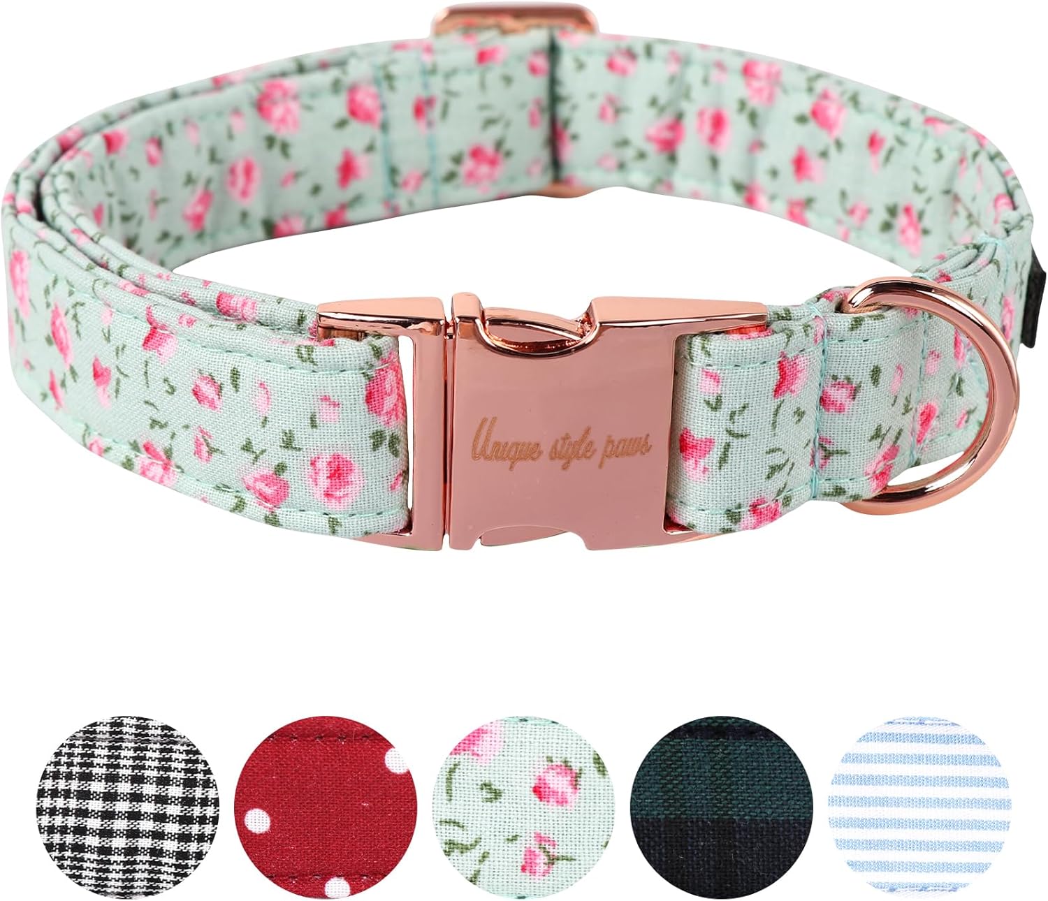 Unique Style Paws Collar de perro Collar Collares ajustables o correas para perros para perros y gatos pequeño mediano grande