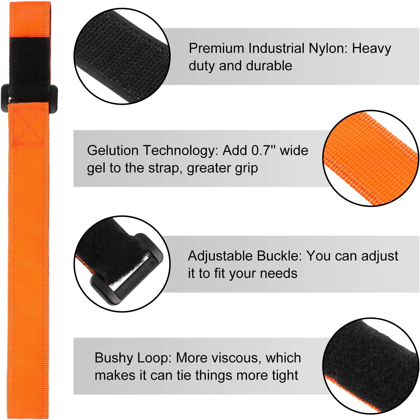 4 Pieces Adjustable Bike Rack Strap Replacement Bicycle Wheel Stabilizer Straps with Gel Grip for Bike Rack Accessories (Orange) : Sports & Outdoors