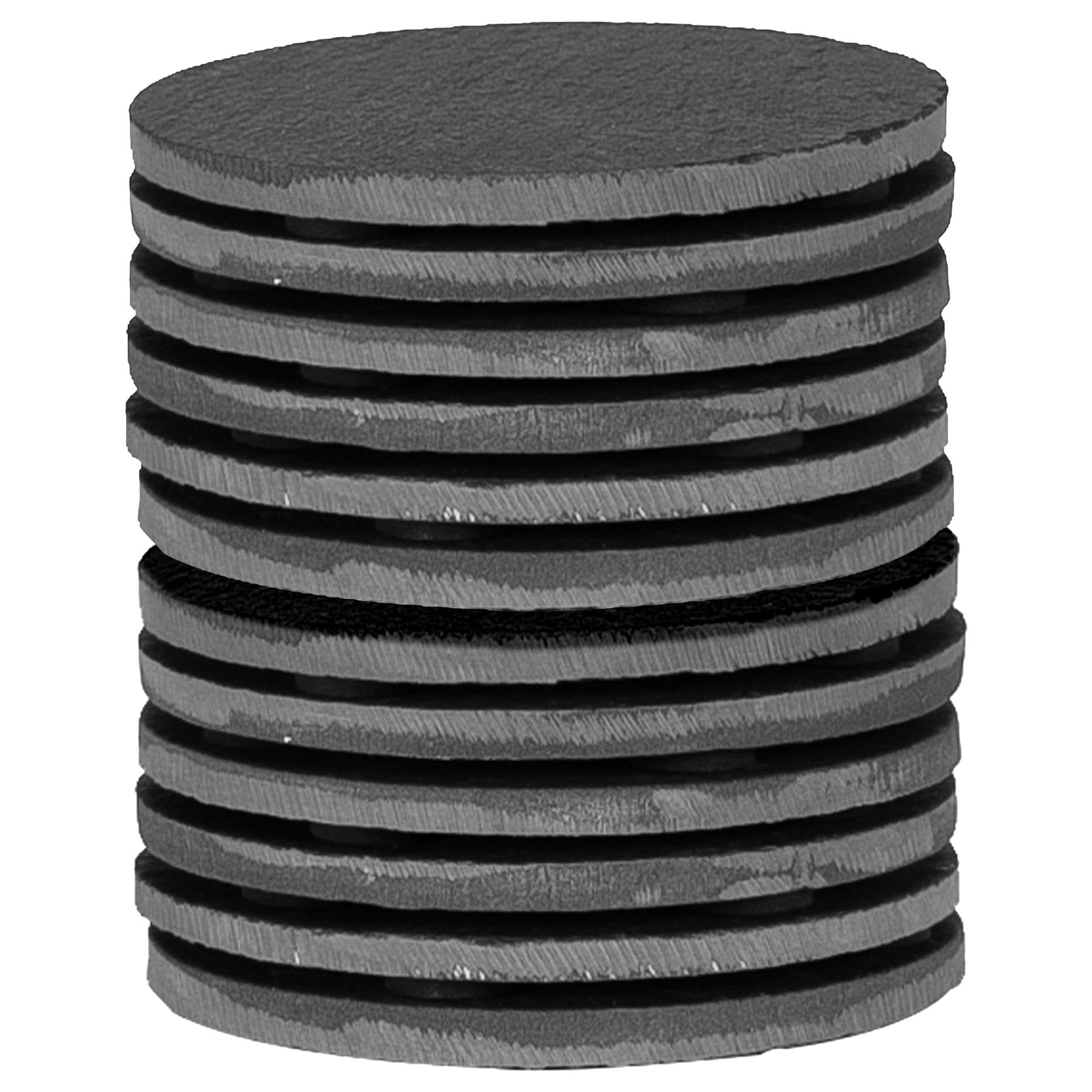 Argon Tableware Black Round Slate Coasters - 10Cm - 12 Piece Drink Coasters Stone Natural Slate Smooth Edge Drink Mat Cup Mats For Kitchen, Bar, Restaurant, Weddings, Events