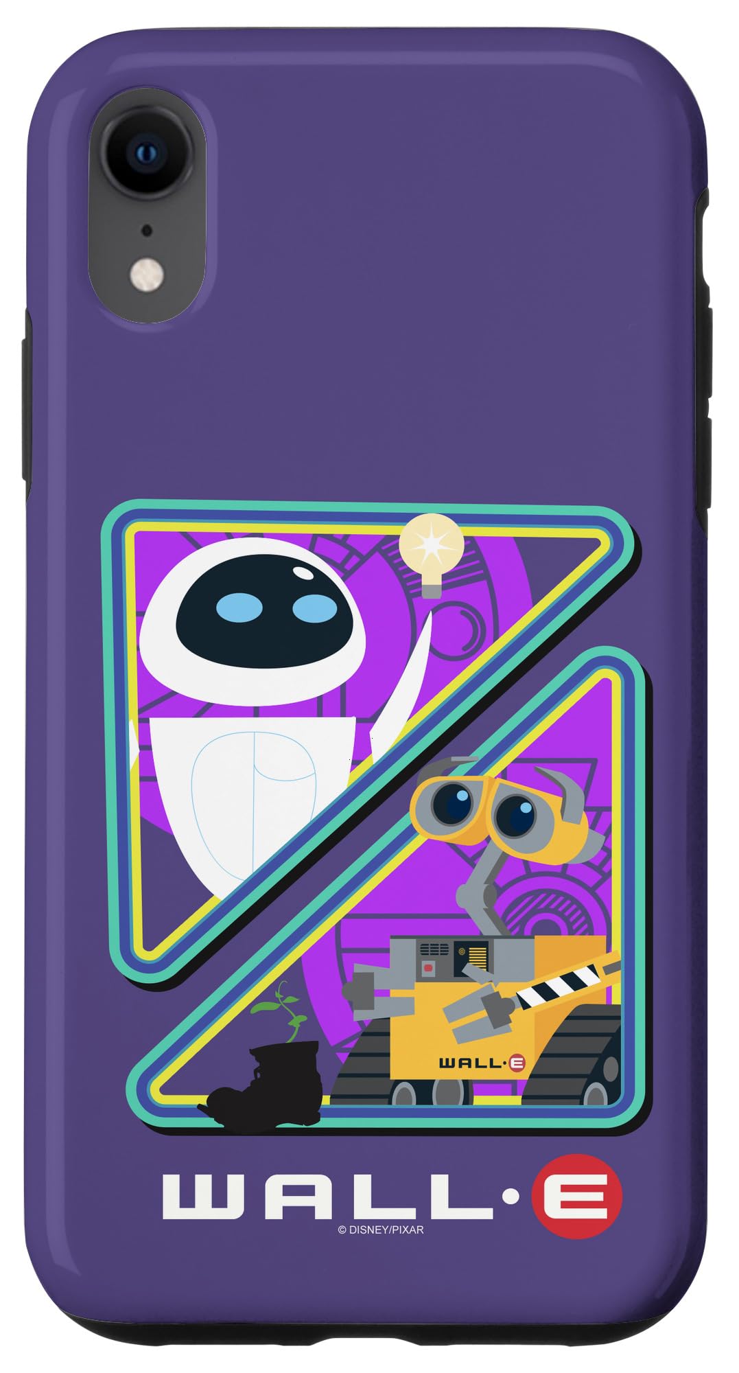 Coque iPhone XR Wall-E Eve Violet Split Design Pixar antichoc - 4