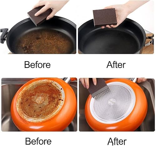 Miniatura 3 de Qovydx 10 esponjas de carborundo nano esmeril para limpiar el pote de óxido de borrador de grano de limpieza almohadillas de limpieza con