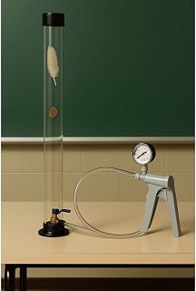 VAC-CFD-KT – Coin and Feather Experiment with Vacuum Pump – Physics Science Kit for Gravity, Air Pressure, Newton’s Laws – STEM Classroom, Homeschool, Science Lab Equipment