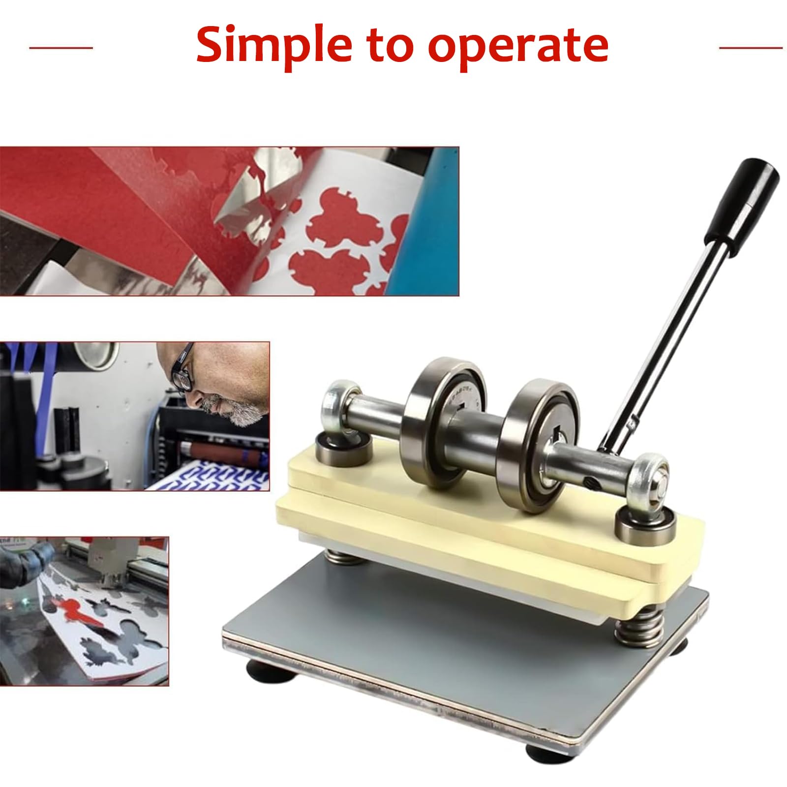 Machine de découpe Manuelle pour Cuir, Outil de découpe de 0,8 T, Largeur d'alimentation de 155 mm, pour Cuir, Papier et Carton.
