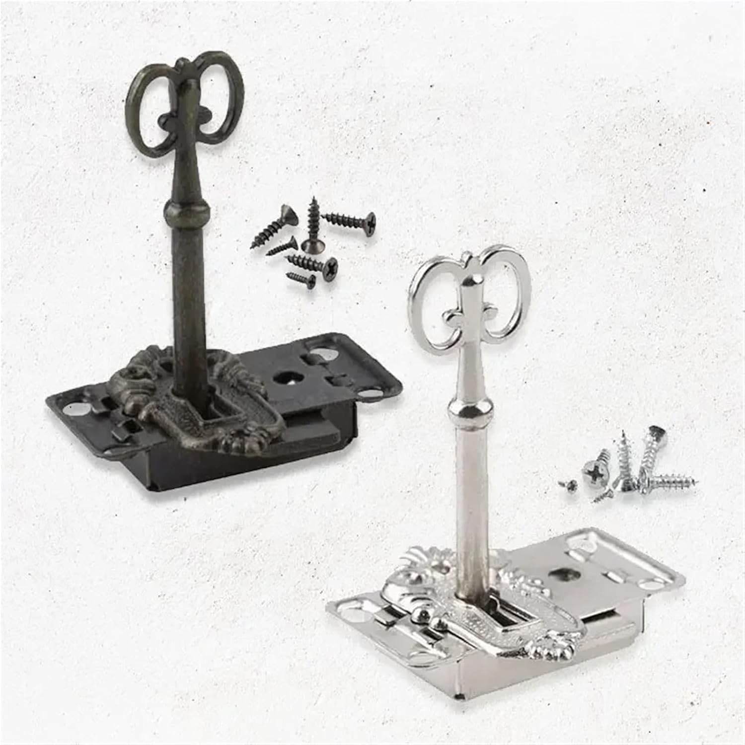 Door Lock Drawer Wooden Box Cabinet Cabinet Door Lock + Key Furniture Hardware Dual Color Optional 1Pcs(B)