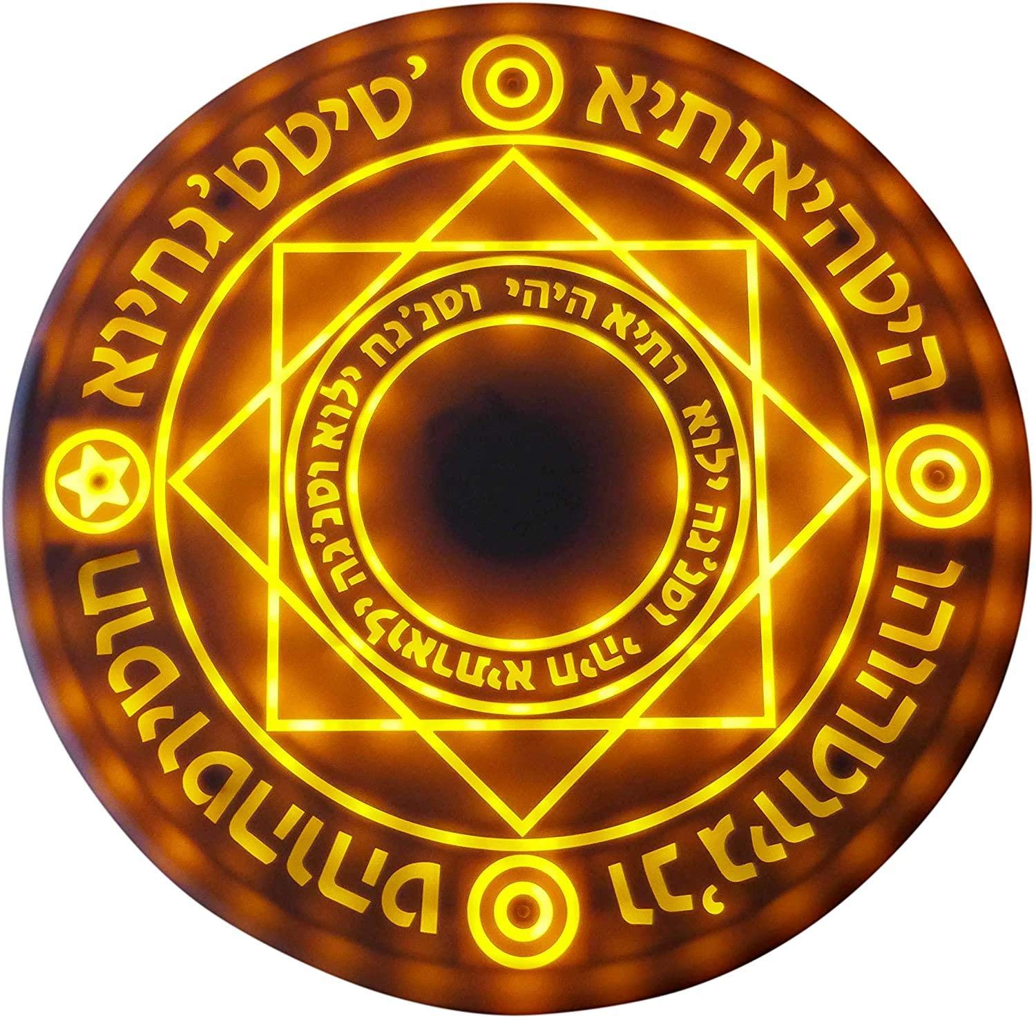 Creative magic circle glowing round,Magic Array Light Fast Qi Wireless Charger Pad,wireless Charger Stand Pad Universal Portable Power Source Charging Pad,