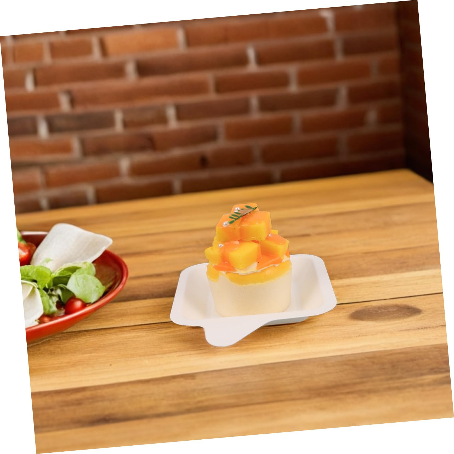 NOLITOY 100piezas Platos De Papel Cuadrados Pequeños Para Pasteles y Postres Unidades Platos De Cumpleaños Desechables Para Fiestas
