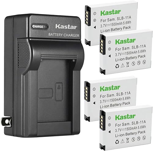 Miniatura 9 de Kastar Paquete de 1 batería y cargador de pared de CA de repuesto para batería Samsung SLB-11A SLB11A, Samsung WB5000, WB5500, CL65, CL80, EX1,