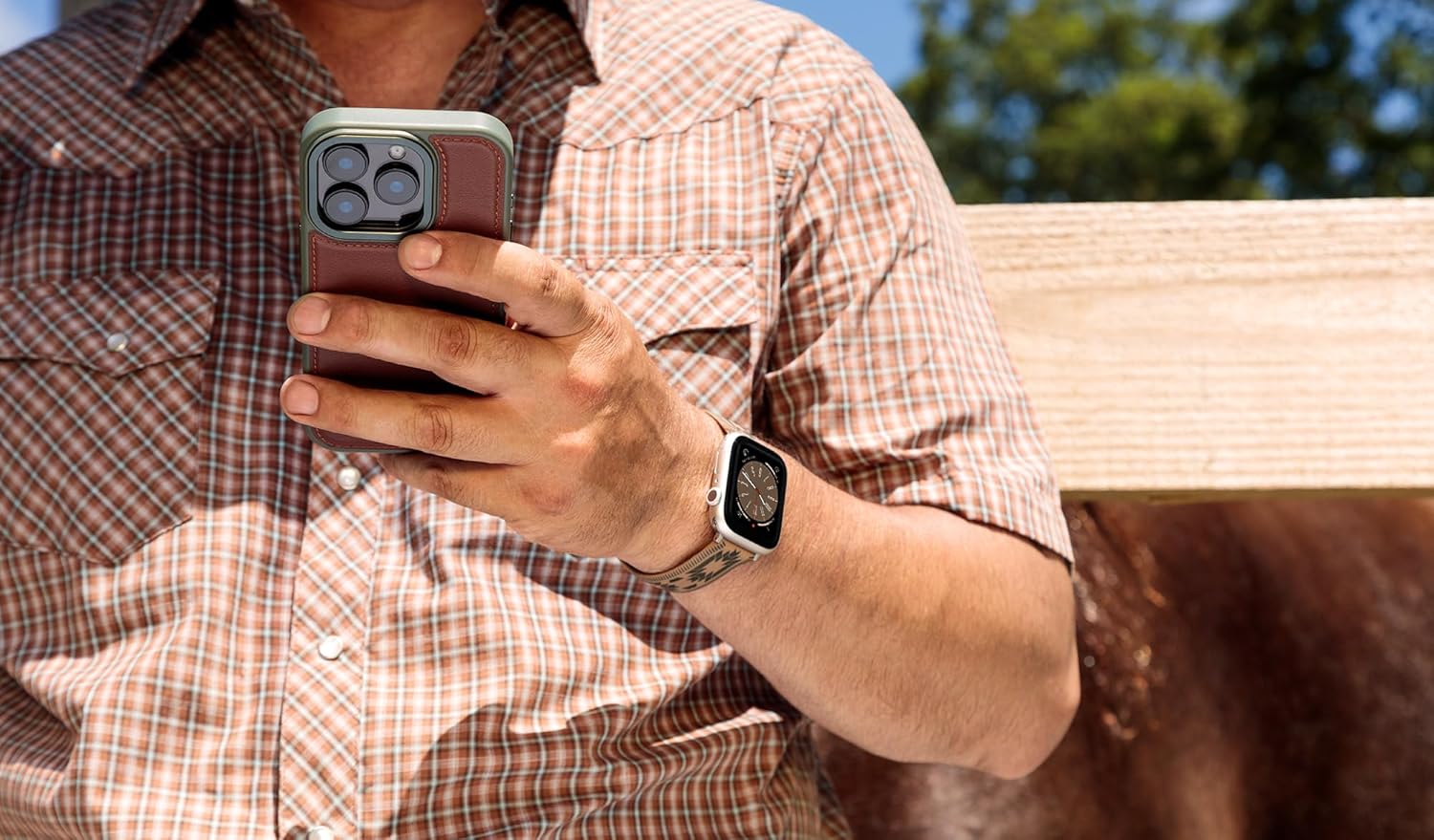 Wrangler® "Aztec Trail" Silicone Band for Apple Watch®, Western Aztec Pattern, Fits all Apple Watch® Series and Sizes - Image 6