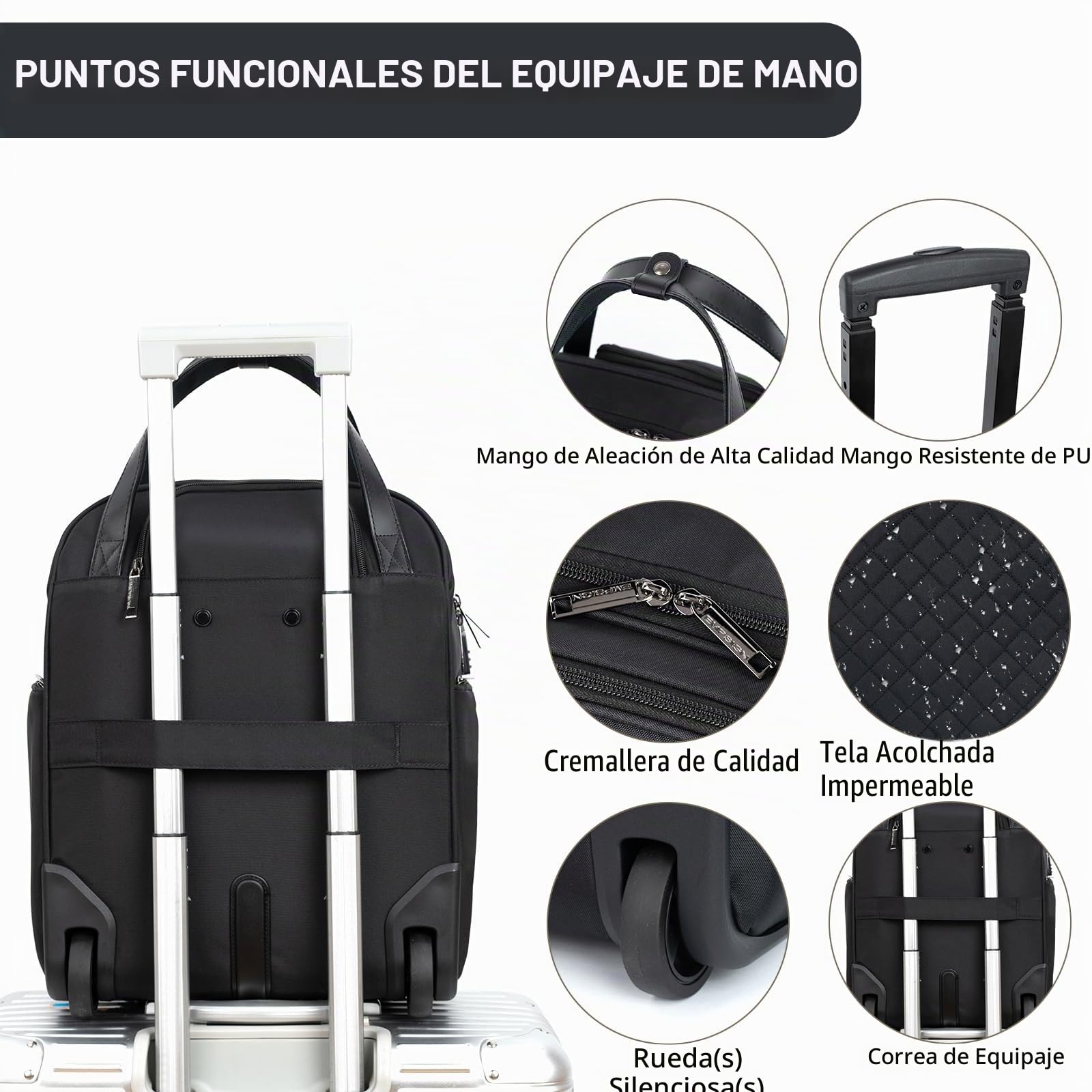 EMPSIGN Maleta De Viaje Carry On 20" de Mano Cabina Rígida