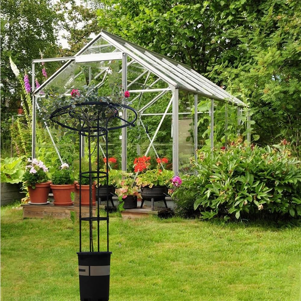 Obélisque de Jardin,210cm Tuteur Plant_e Grimpante,Cadre de Tour de Parapluie Vertical,Métal,Treillis for Les Plantes d'escalade,Tour for Plan_tes Grimpantes(120cm/47.2in)