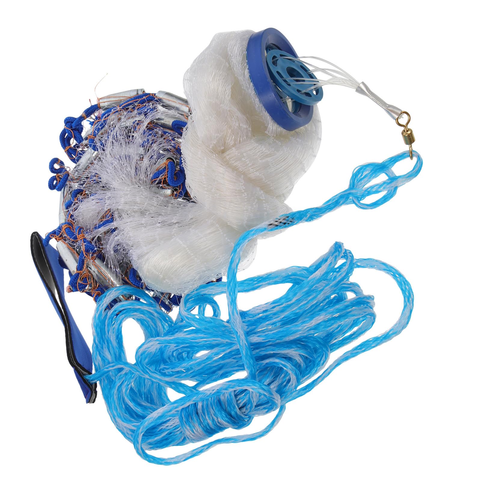 te da Lancio Portatile Pieghevole per Pesca con Corda e Anello Galleggiante | Leggera, Telescopica Automatica, Design a 360°, per Acqua Interna e Salata Colore Casuale