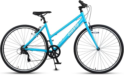 Miniatura 2 de AVASTA Populus 700C Bicicleta de carretera para mujeres con pata de cabra, marco de aleación de aluminio ligero de paso bajo de 15 17 pulgadas,