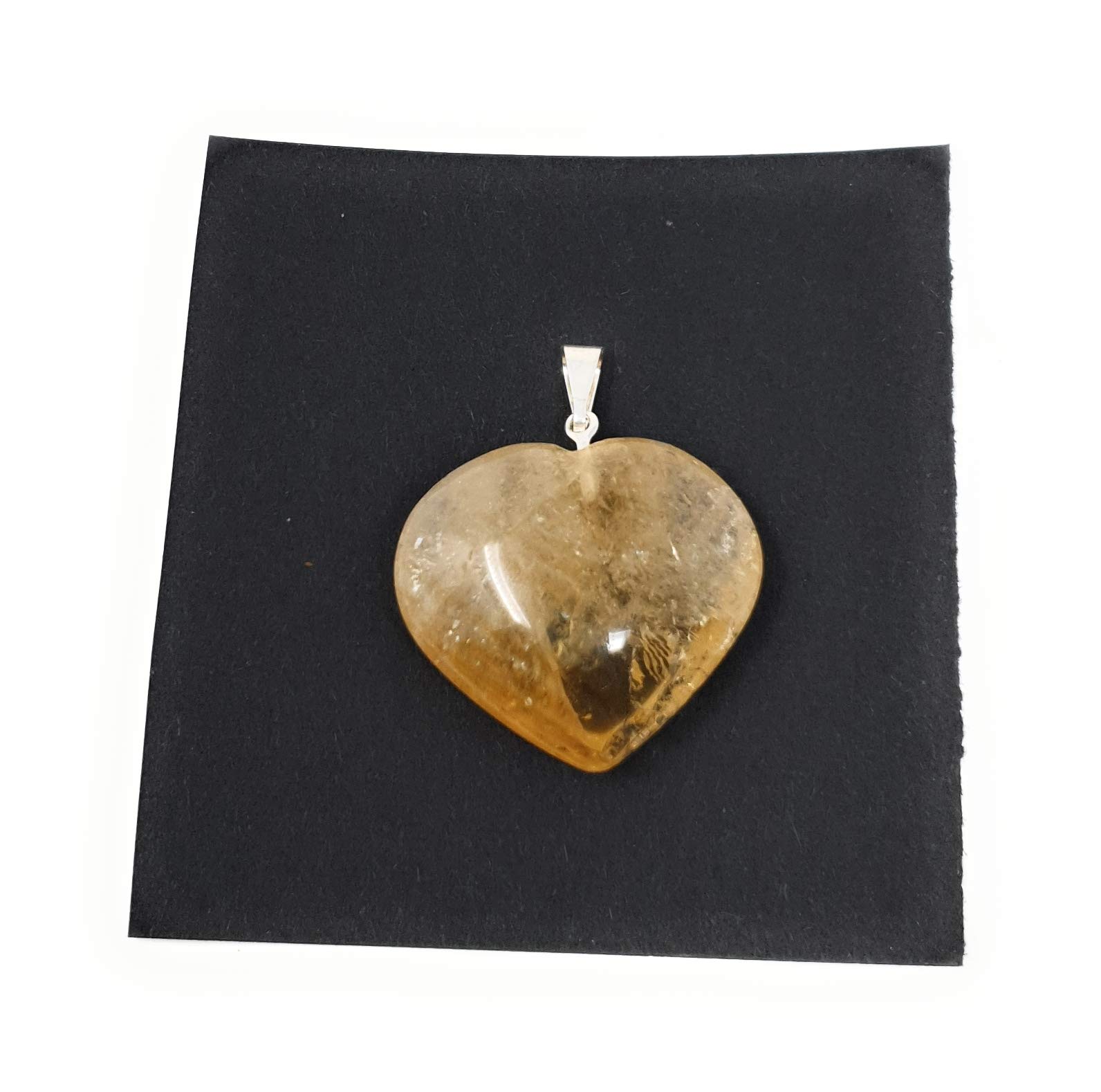 Ciondolo Argento QUARZO CITRINO Completo di Collana in Argento 925