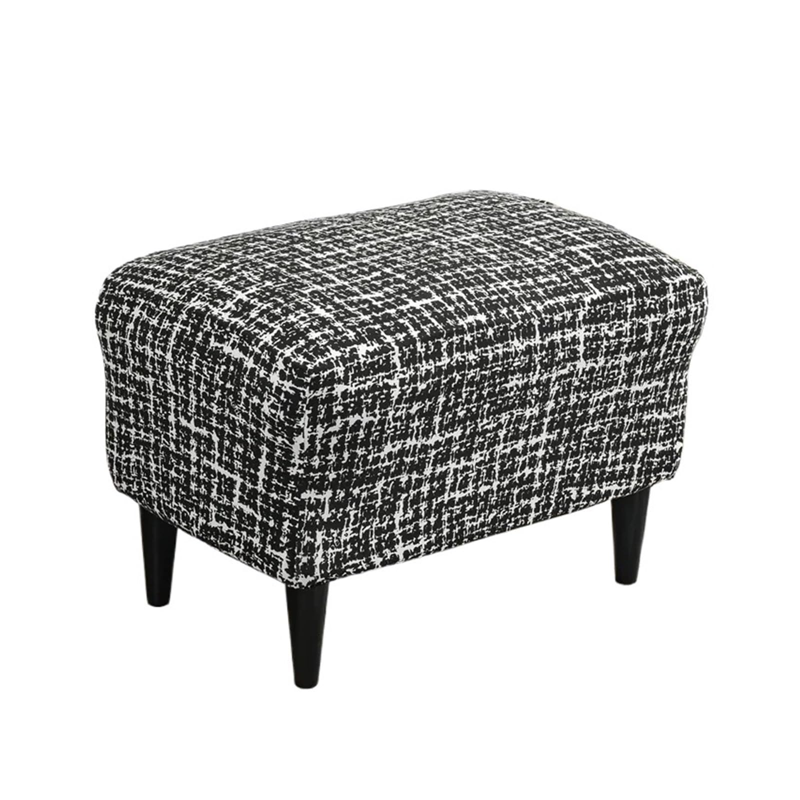 GCYEIDMA Wing Chair Slipcover Flowers Wing Chair Cover Sloping Back Armchair Covers Elastic Slipcover Wingback Sofa(B8 Stool Cover)