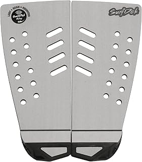 SurfDek Classic 2 Piece Tail Pad | One Size | Heather/Black | Surfboard | Deck Pad | Traction Pad | Tail Pad | Manufactured In The UK